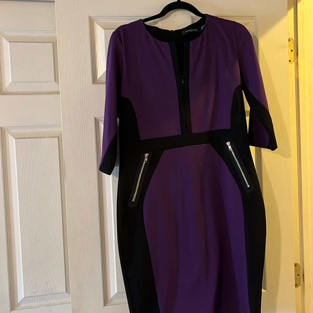 Purple and black dress
